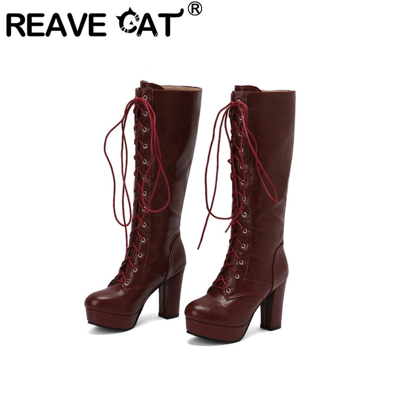 Vintage Style Women Fashion - REAVE AY-Bottes vintage au genou pour