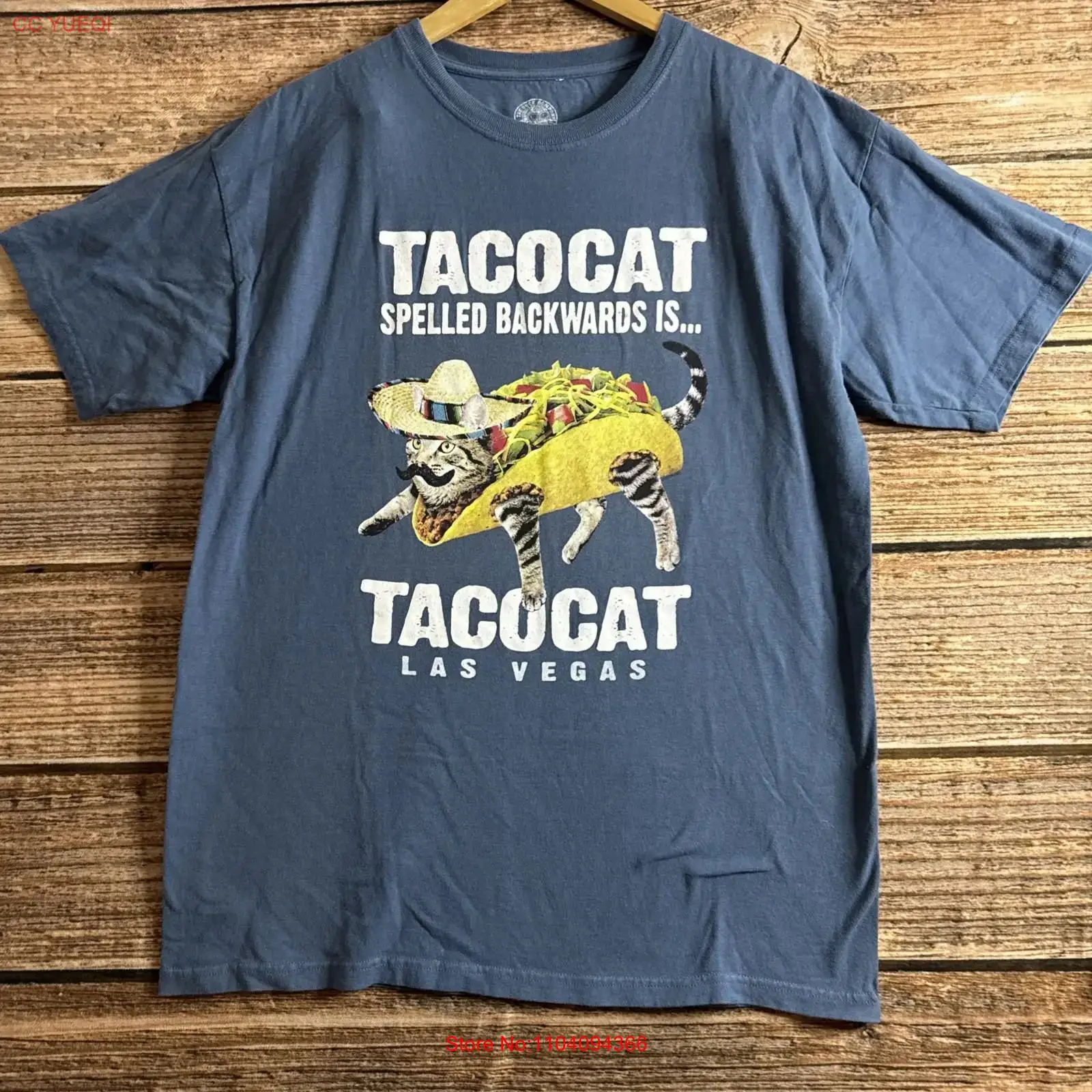 Vintage Fashion Las Vegas - T-shirt TacoCat Spelled Backwards is Las