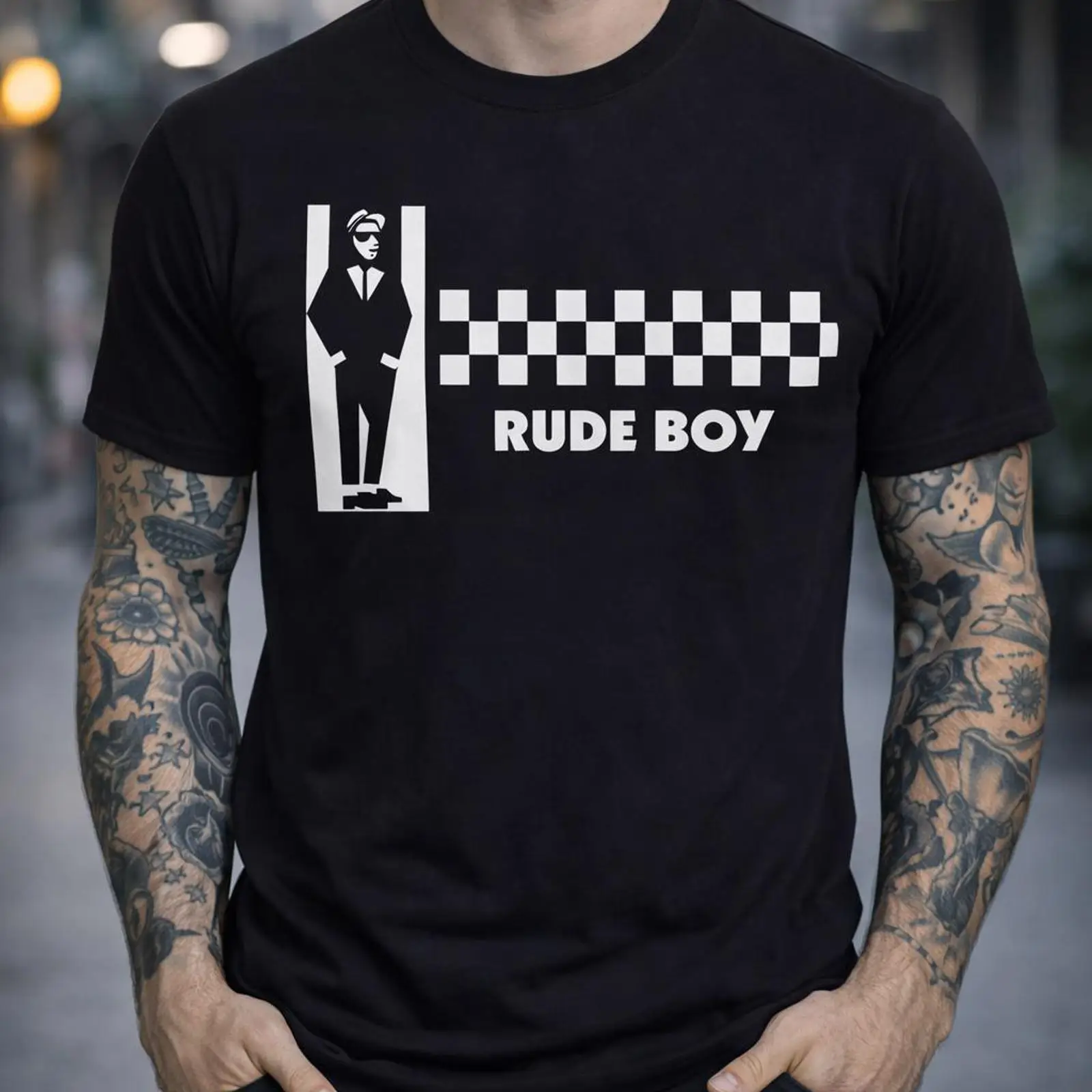Vintage Fashion Revival - T-shirt Rude Boy 2Tone Ska classique,