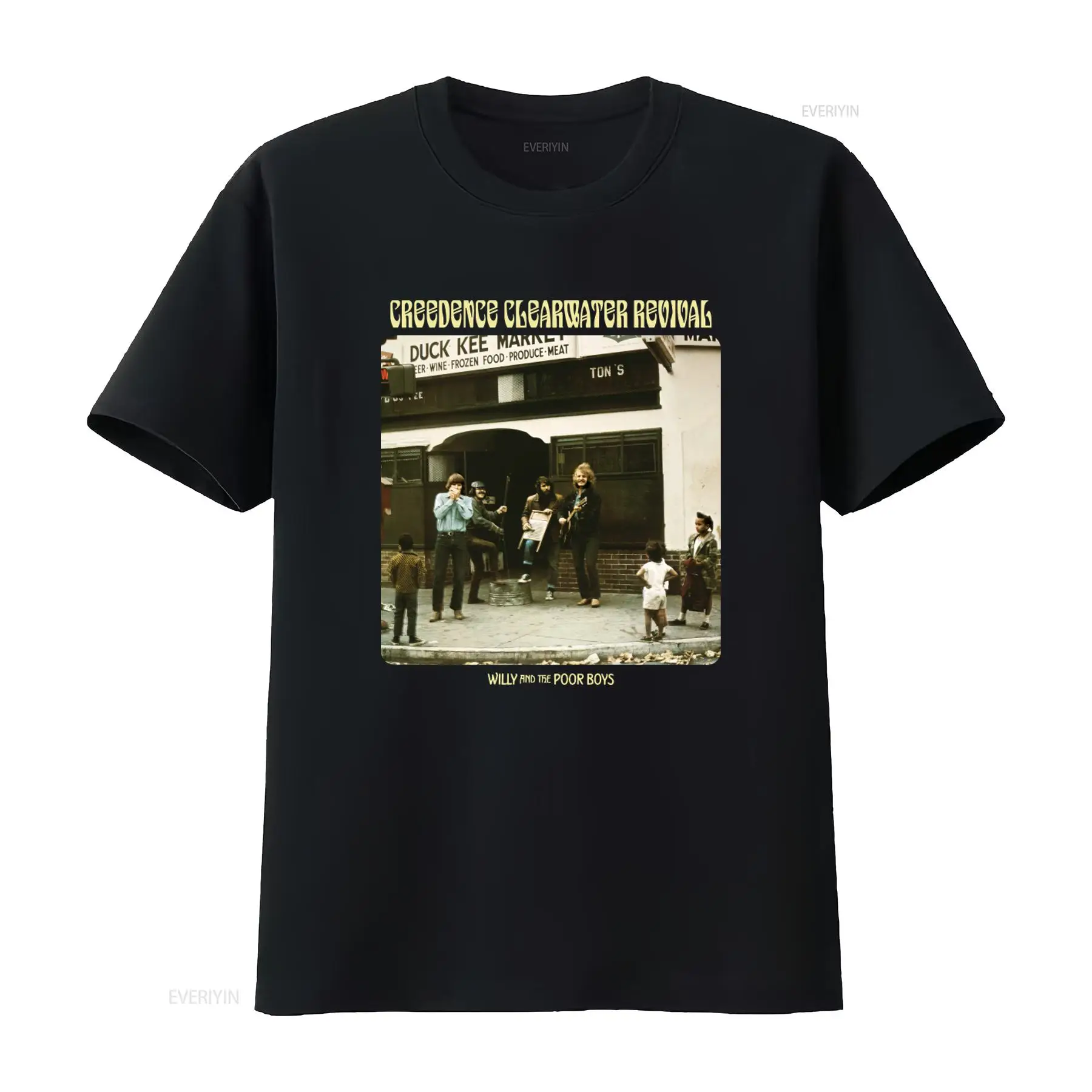 Vintage Fashion Revival - T-shirt vintage délavé unisexe Creedence Clearwater