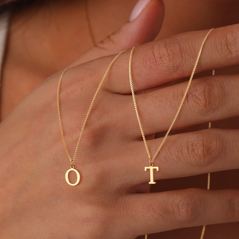 Z Vintage Fashion - Collier avec initiales A-Z, couleur or,