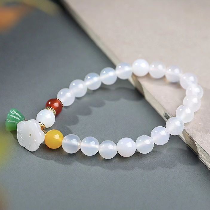 Bracelet en agate blanche avec - Vintage Fashion Tiktok avis et prix