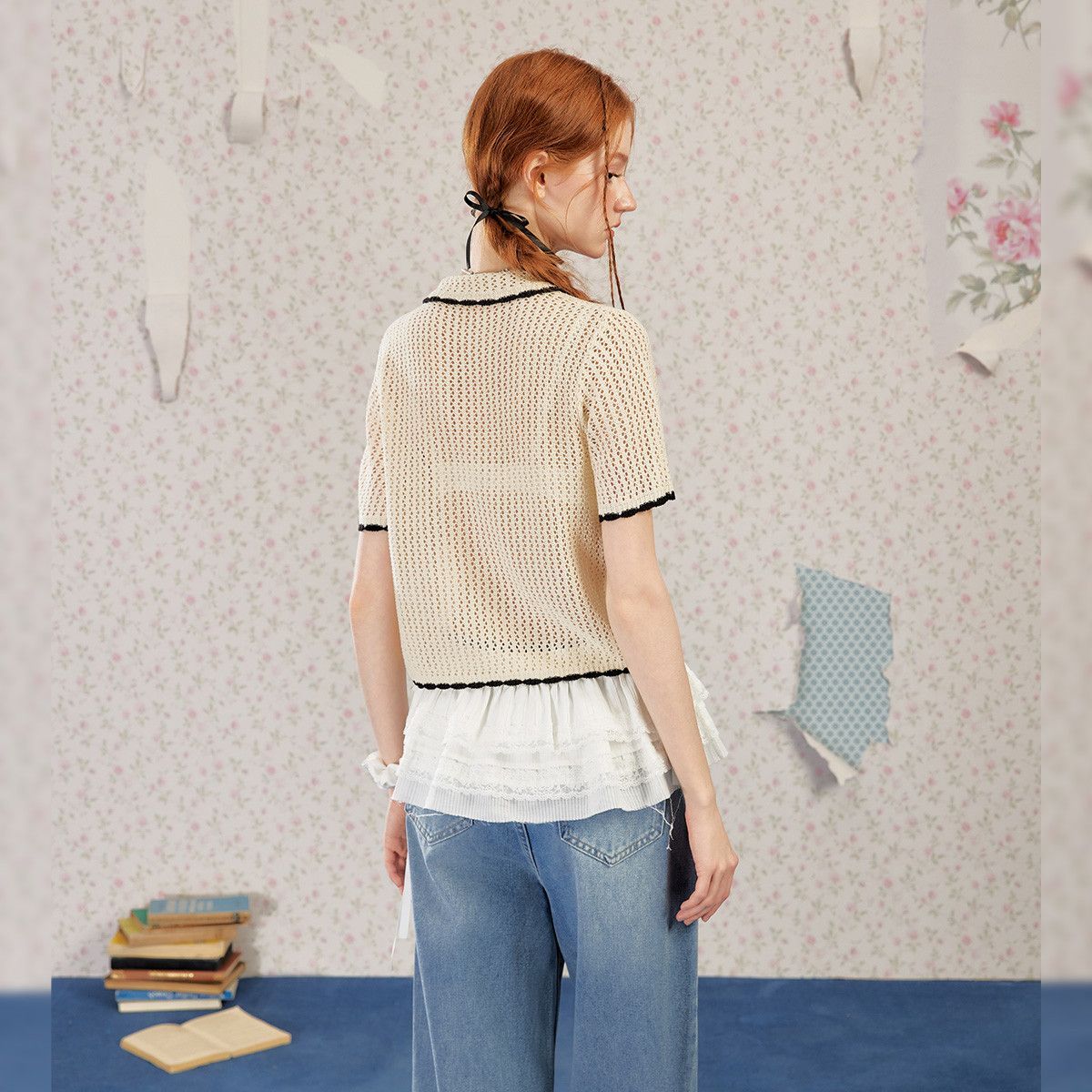 Chemisier tricoté côtelé pour  - Vintage Fashion Korea avis et prix
