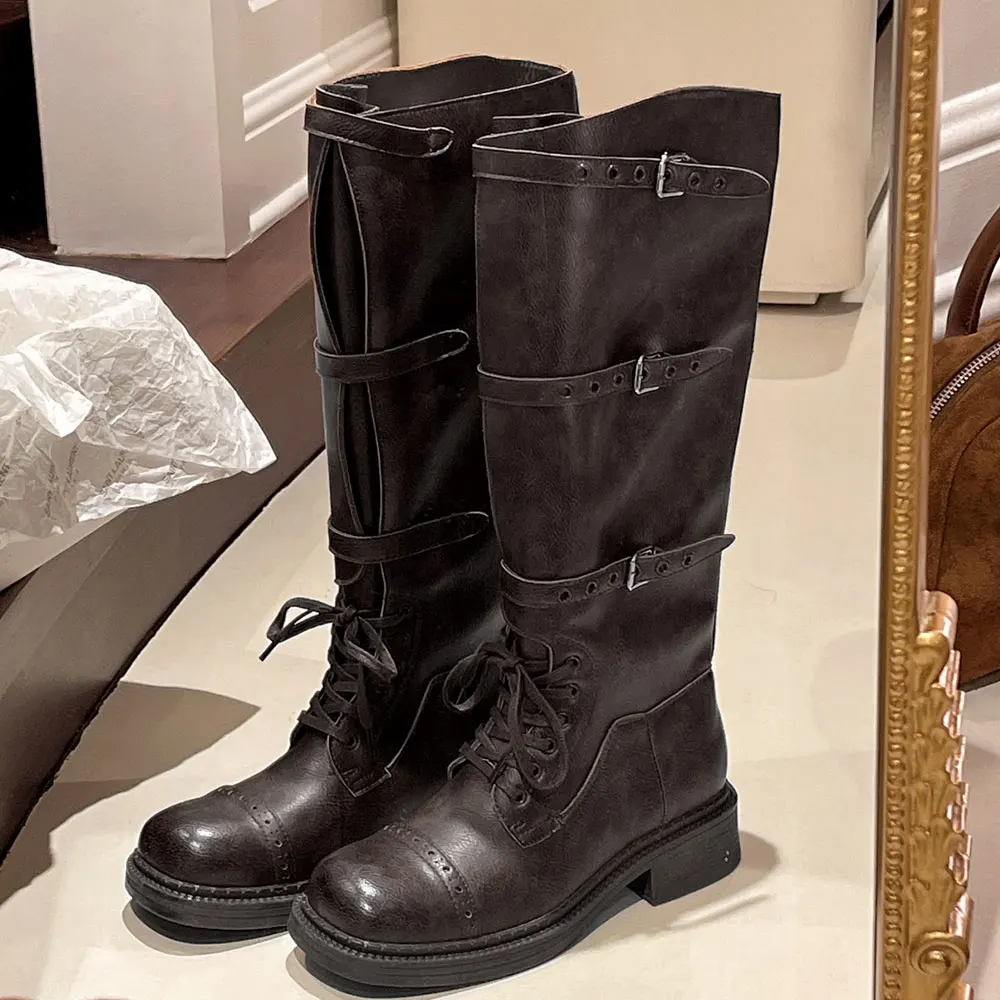 Bottes hautes pour femmes Vint - Vintage Style Women Fashion avis et prix