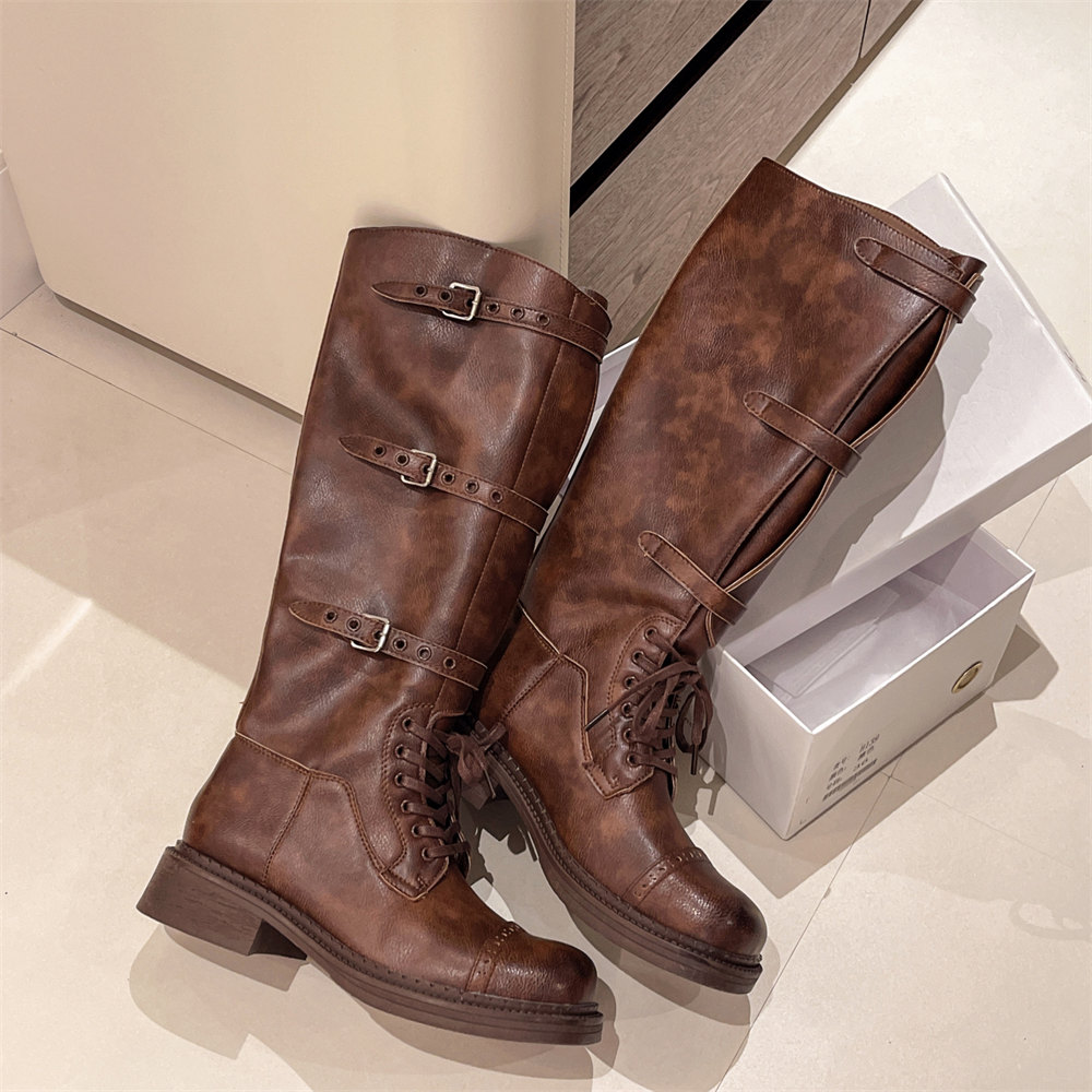 Bottes hautes pour femmes Vint - Vintage Style Women Fashion avis et prix