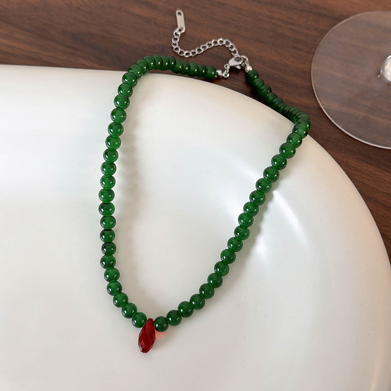 Collier vintage de perles vert - Vintage Fashion Looks avis et prix