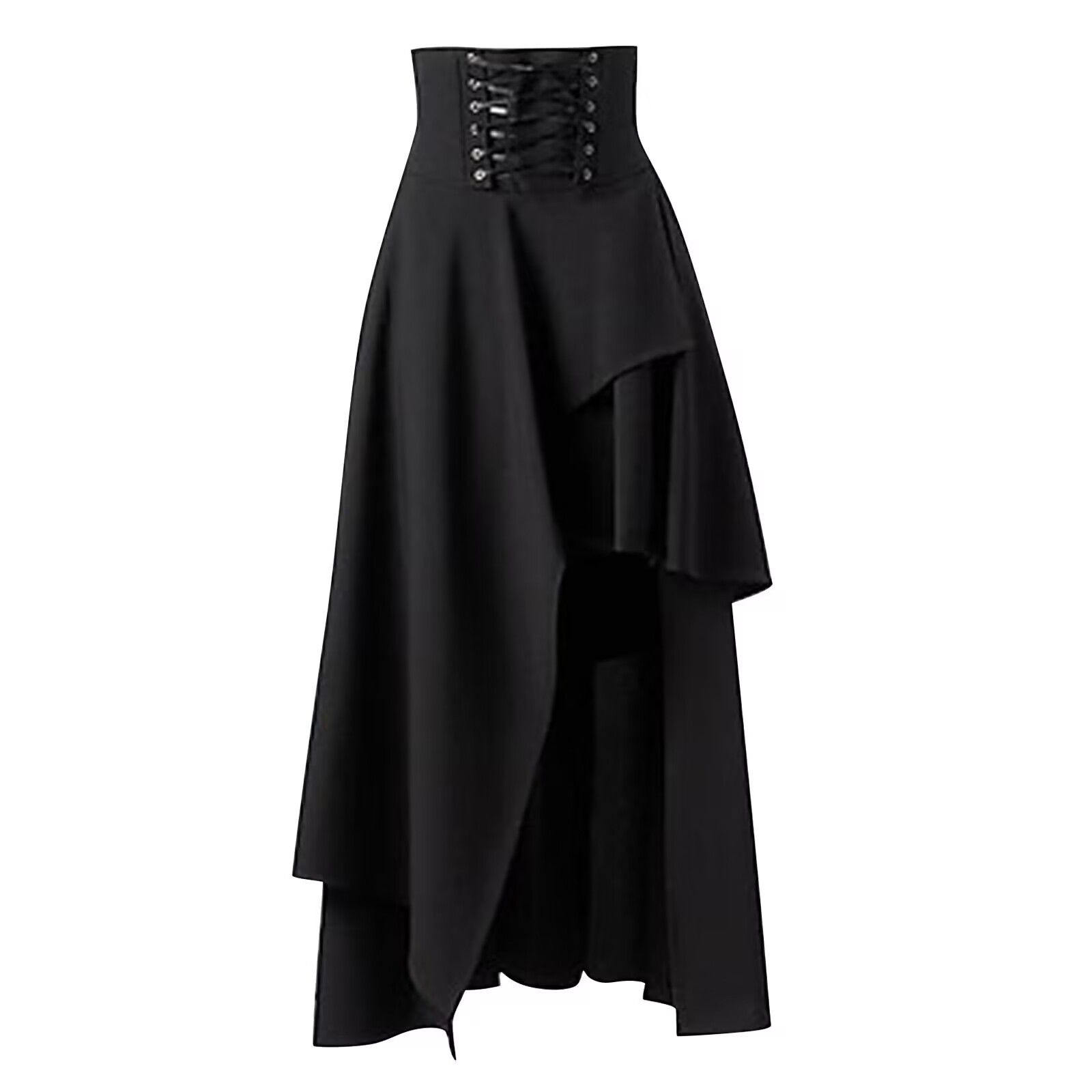 Jupe maxi irrégulière à lacets - Vintage Fashion Korea avis et prix