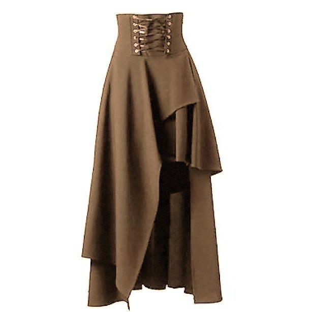 Jupe maxi irrégulière à lacets - Vintage Fashion Korea avis et prix