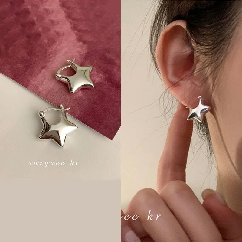 Boucles d'oreilles pentagramme - Vintage Fashion Korea avis et prix