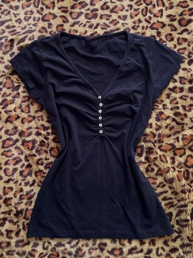 T-shirts vintage coréens bleu  - Vintage Fashion Korea avis et prix