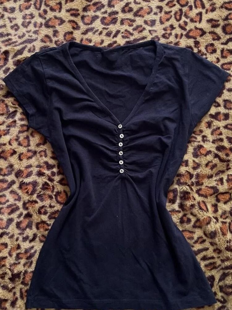 T-shirts vintage coréens bleu  - Vintage Fashion Korea avis et prix
