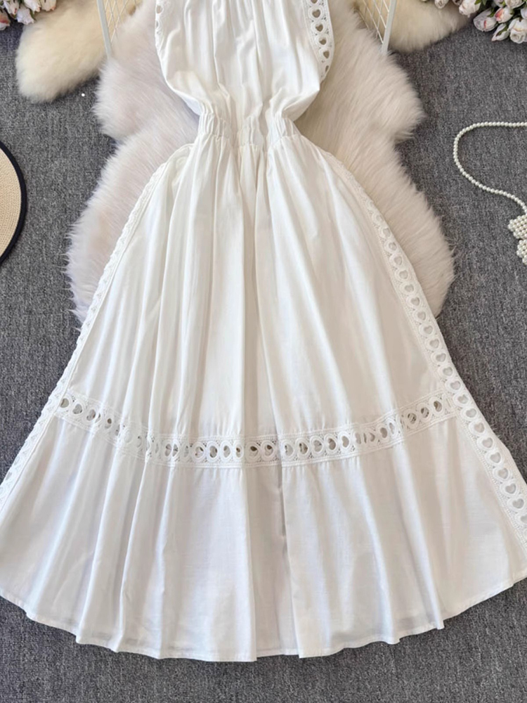 Robe longue de soirée blanche  - Vintage Fashion Korea avis et prix